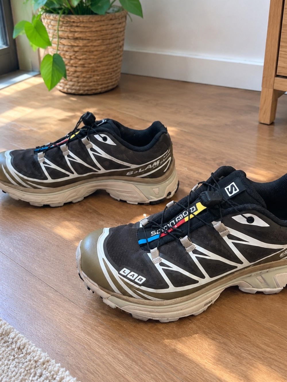 Salomon Black and White S/Lab Trail Running Shoes